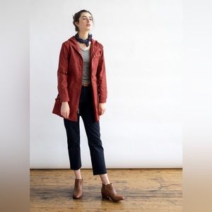 Bridge & Burn Erie Waxed Canvas Jacket in Tabasco Red